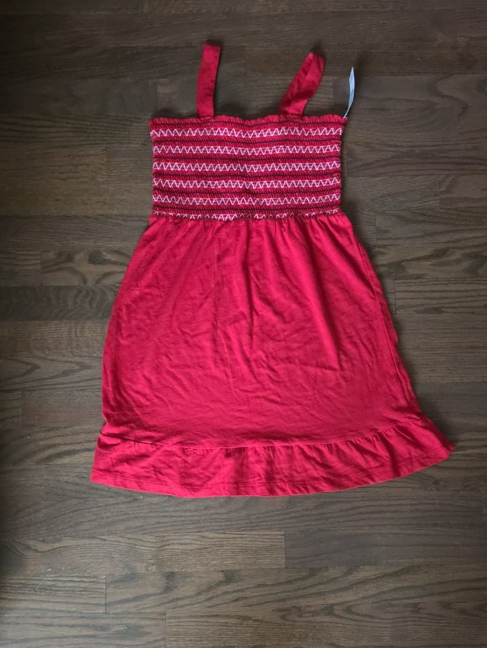 Carter's Bright Red Smocked Strap Sundress